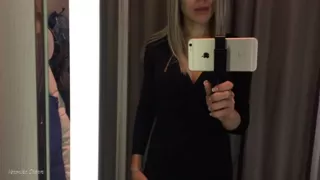 Naughty handjob in the fitting room